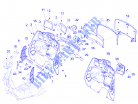 Porta objectos dianteiro   Contra escudo para VESPA GTS 4T ie Super E3 2015