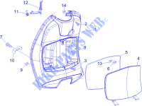 Porta objectos dianteiro   Contra escudo para VESPA LXV 4T ie E3 2012