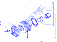 Grupo cilindro pistão pino para VESPA PX 2015