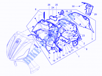 Porta objectos dianteiro   Contra escudo para PIAGGIO BEVERLY RST/S 4T 4V IE E3 2014