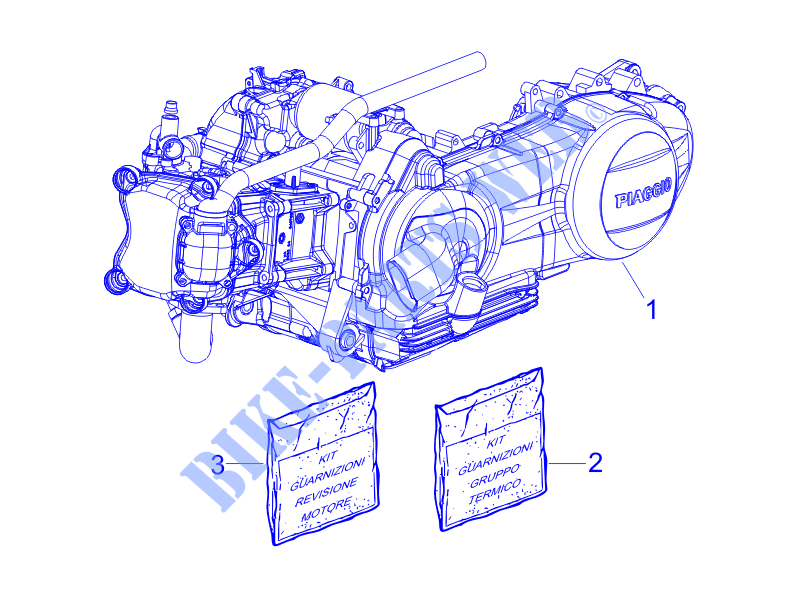 Motor completo para PIAGGIO BEVERLY RST/S 4T 4V IE E3 2013