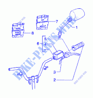 Handlebars component parts (vehicle with rear hub brake) para GILERA Runner 125 FX 2T 2002