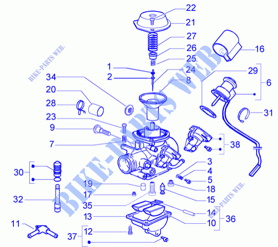 Carburettor para VESPA Granturismo L 2004