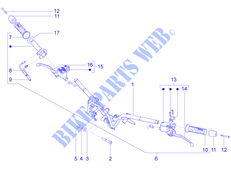 Guiador   Bombas do travão para PIAGGIO BV 4T 4V ie E3 2014