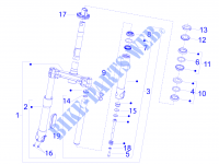 Forquilha/tubo da direcção   Grupo de apoio dos engates para PIAGGIO Fly 4T 2V 25-30Km/h 2015