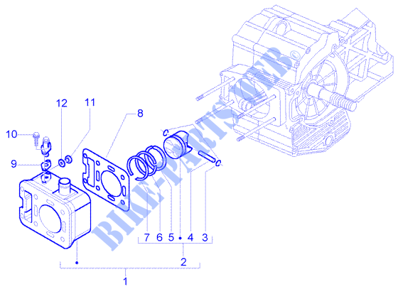 Cylinder Piston Wrist Pin, Assy para PIAGGIO X9 Evolution Other year