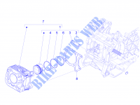 Grupo cilindro pistão pino para PIAGGIO Liberty 4T 3V ie E3 2013