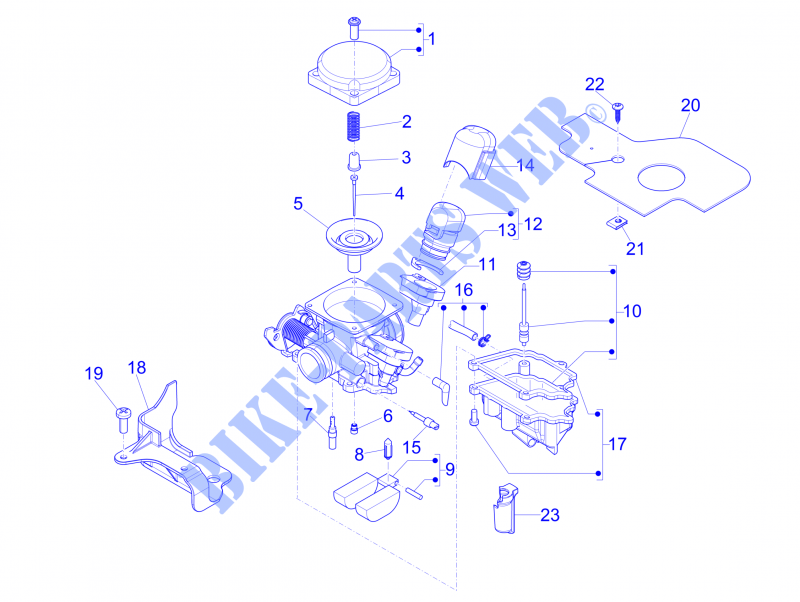 Componentes do carburador para PIAGGIO Liberty 4T 