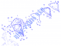Porta objectos dianteiro   Contra escudo para PIAGGIO Liberty iGet 4T 3V ie ABS 2015