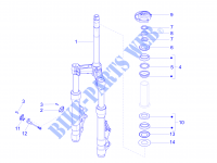 Forquilha/tubo da direcção   Grupo de apoio dos engates para PIAGGIO X10 4T 4V I.E. E3 2014