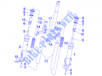 Componentes das forquilha (Kayaba) para PIAGGIO X Evo Euro 3 2014