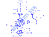 Componentes do carburador para PIAGGIO X Evo Euro 3 2016