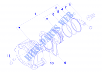 Grupo cilindro pistão pino para PIAGGIO X Evo Euro 3 2014