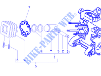 Grupo cilindro pistão pino para PIAGGIO Zip 2T 2015