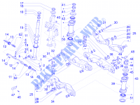 Forquilha/tubo da direcção   Grupo de apoio dos engates para GILERA Fuoco 4T-4V ie E3 LT 2014