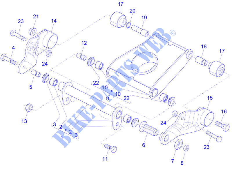 Braço oscilante para GILERA Fuoco 4T-4V ie E3 LT 2013
