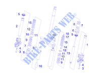 Componentes das forquilha (Wuxi Top) para GILERA Runner SP 2013
